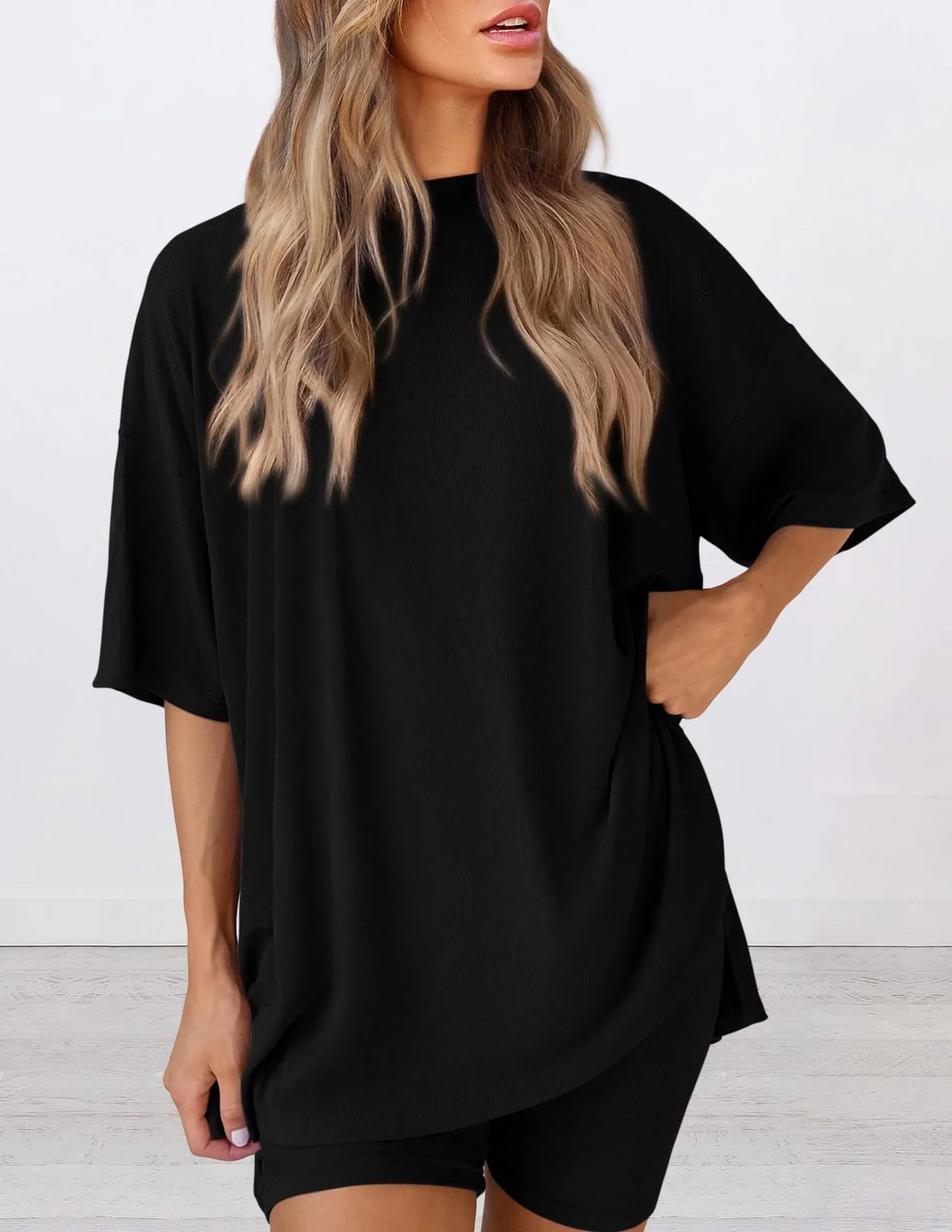 Casual Pocket Shorts Two-Piece Set