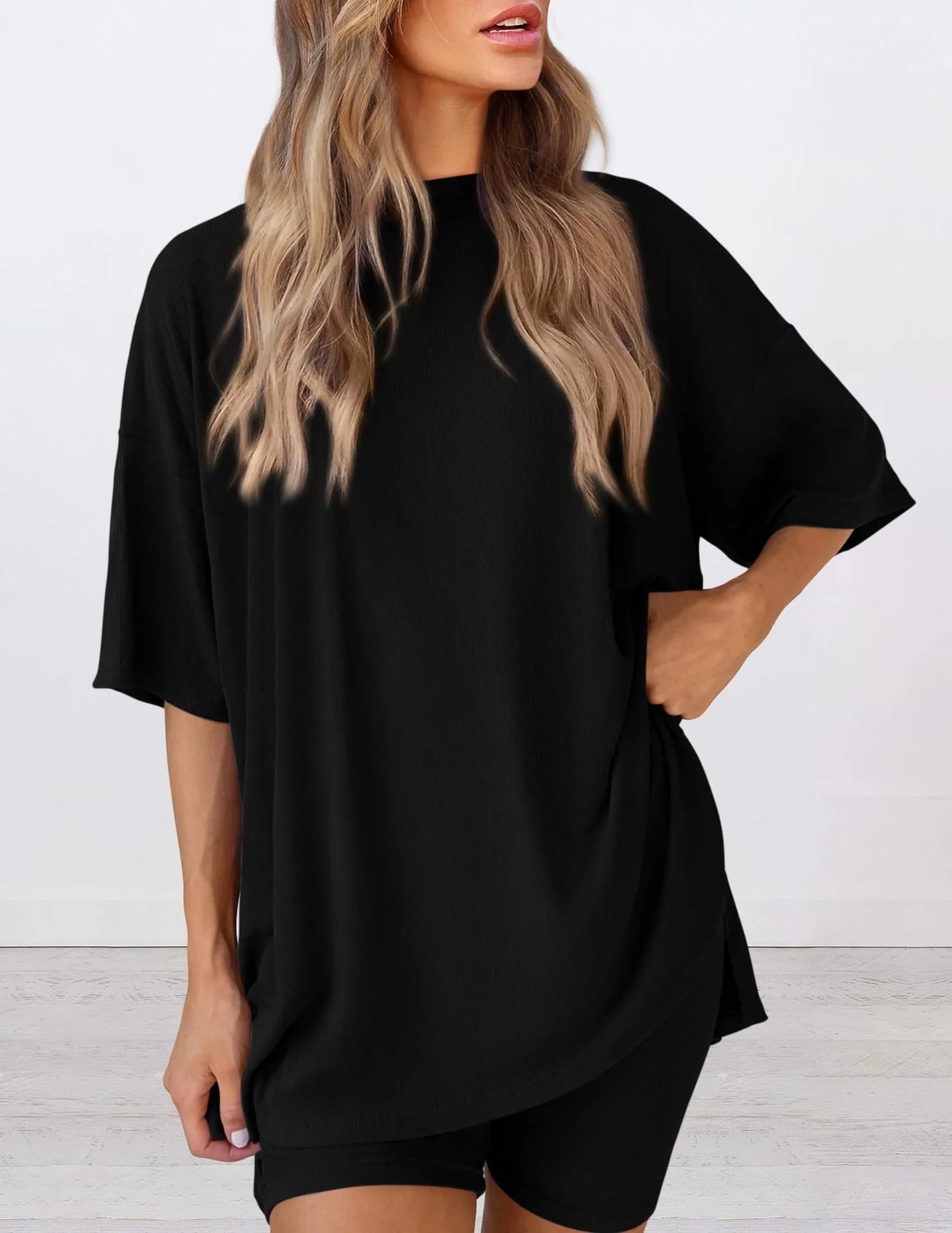 Casual Pocket Shorts Two-Piece Set