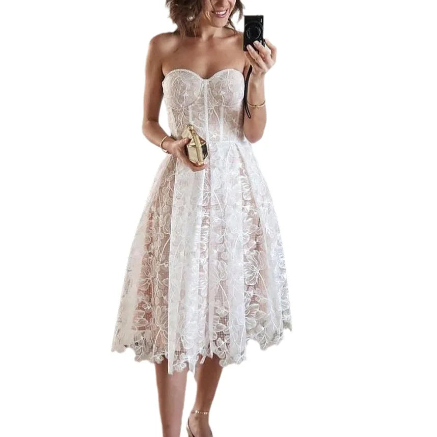 Lace Embroidered Vintage Night Dress | Bellanica Sexy Sleepwear