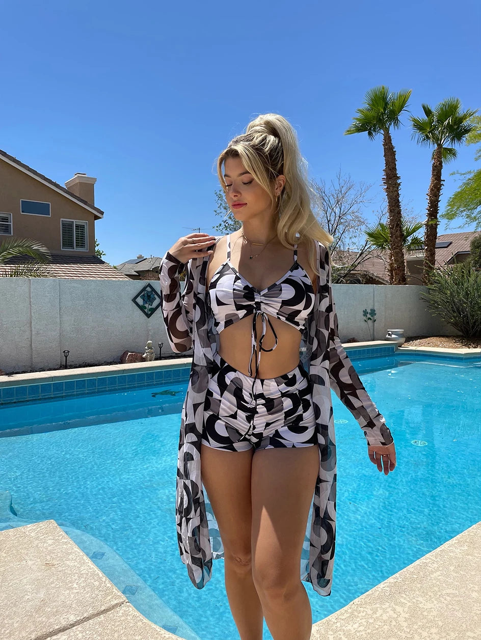 Bellanica - Printed High-Waist Bikini Set