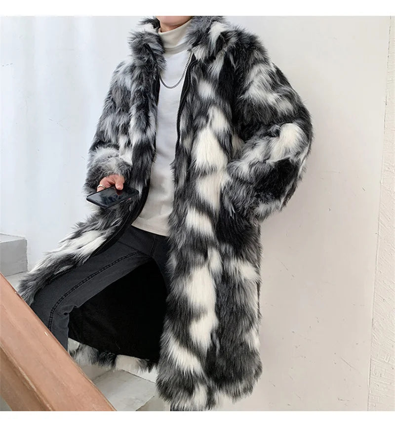Bellanica - Men’s Hip-Hop Faux-Fur Coat