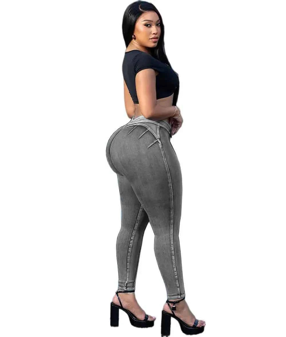 Women’s High-Waist Slim Fit Denim Jeans - Bellanica