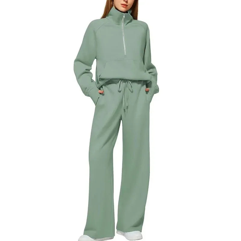 Bellanica - Women's 2-Piece Zipper Sweat Set