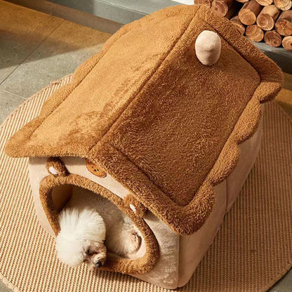 Bellanica - Four-Season Enclosed Pet Bed, Brown