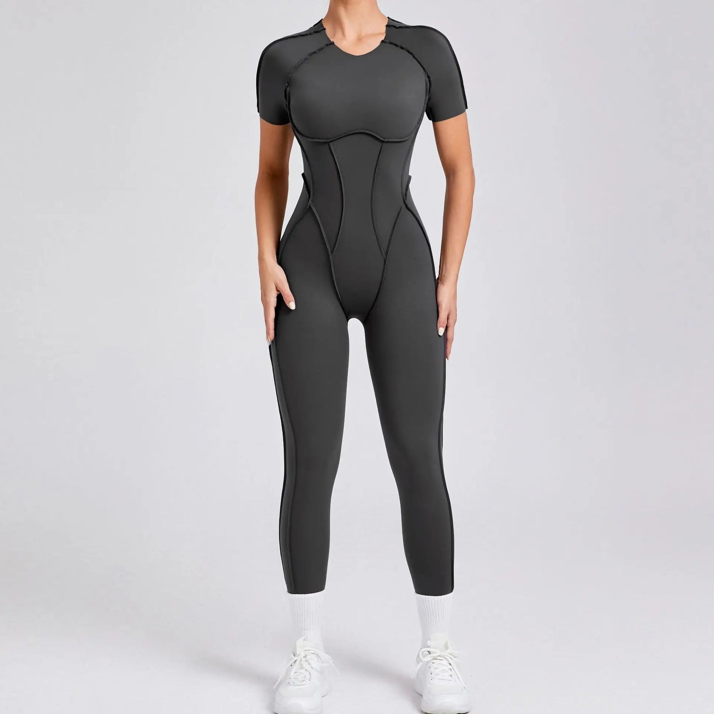 Bellanica - One-piece padded backless slim jumpsuit