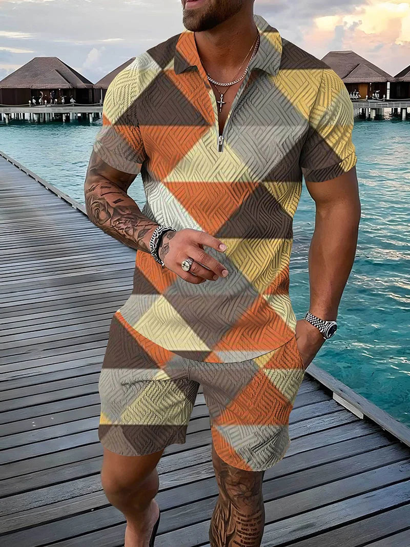Bellanica - 3D Geometric Print Men's Set