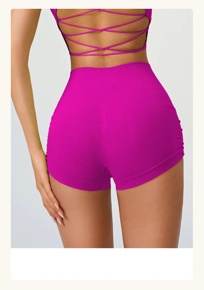 Bellanica - Seamless high-waist scrunch shorts