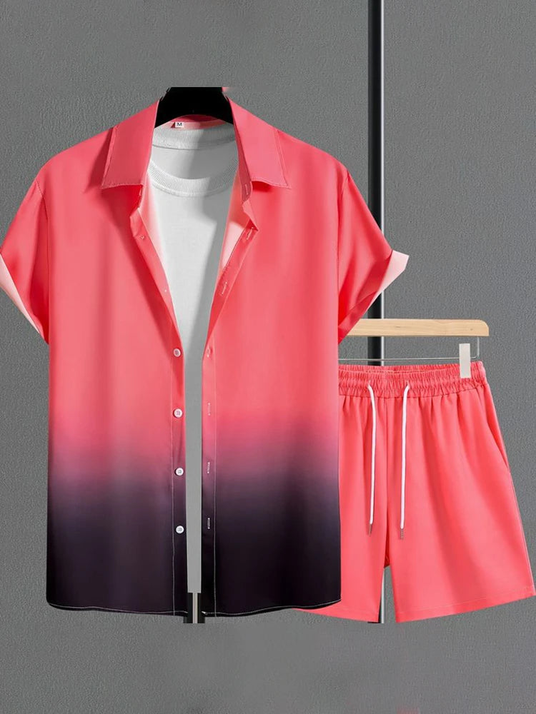 Bellanica - Coconut Tree Gradient Summer Outfit Set
