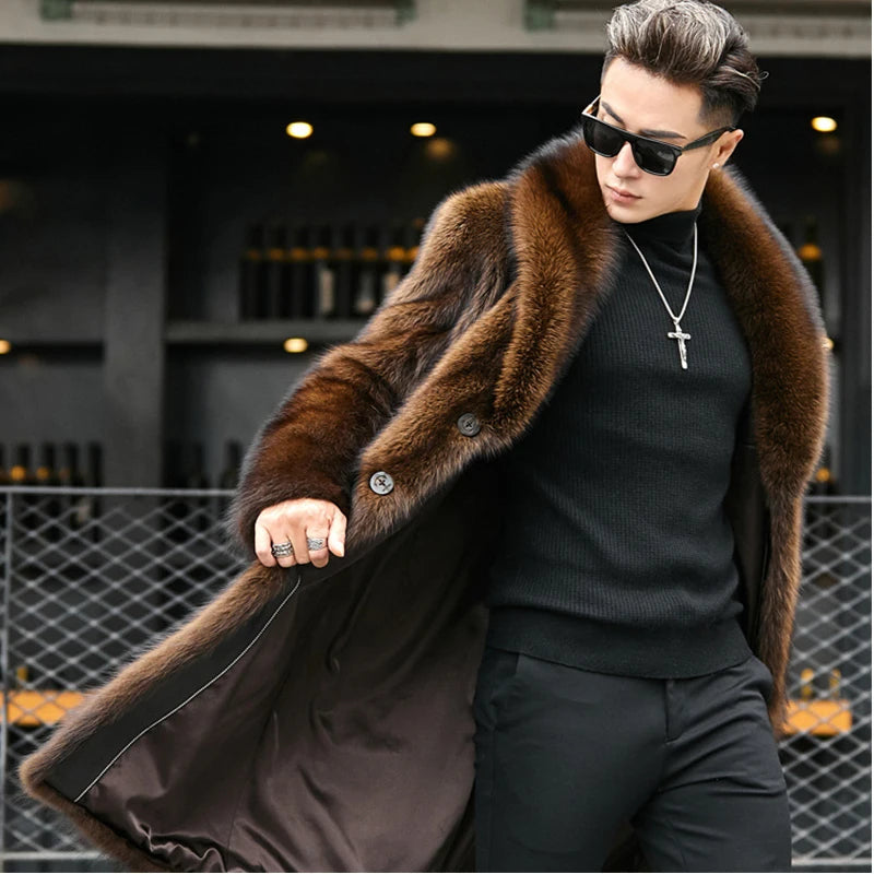 Bellanica - Men’s Long Faux-Fur Coat