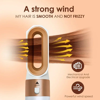 5-in-1 Hair Styling Tool – Dryer, Curler & Straightener