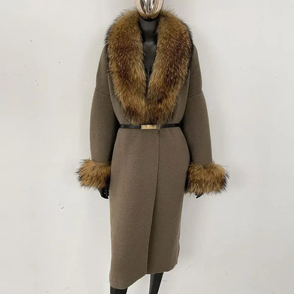 Bellanica - Real Fox Fur Jacket Long Knitwea