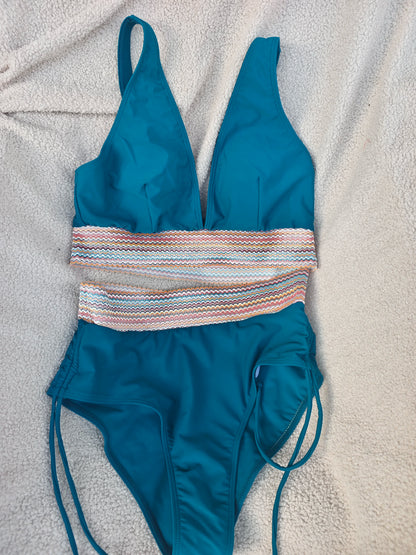 Bellanica - Drawstring High-Waist Bikini Set