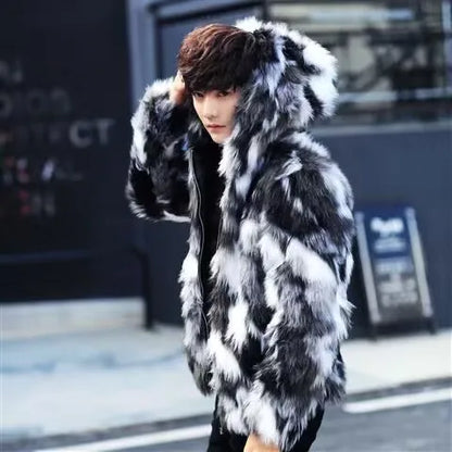 Bellanica - Men’s Hip-Hop Faux-Fur Coat