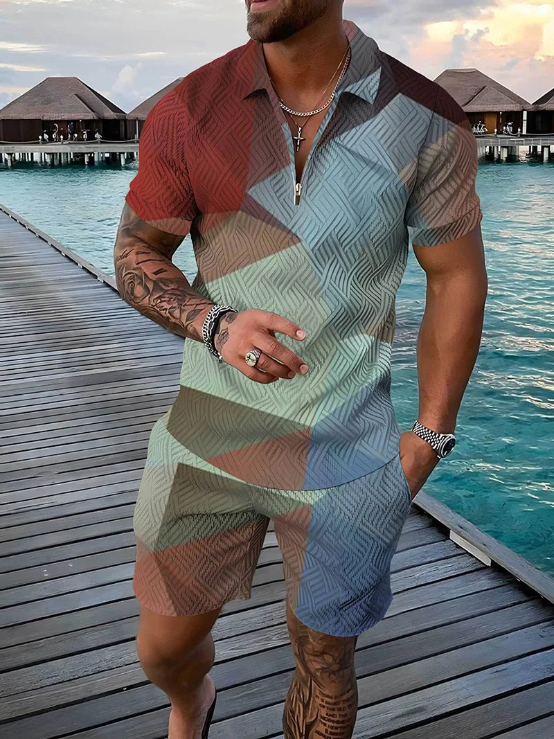 Bellanica - 3D Geometric Print Men's Set