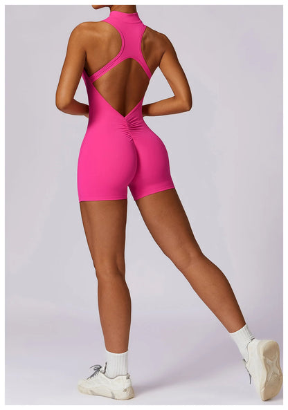 Bellanica - Seamless One-Piece Workout Jumpsuit Set