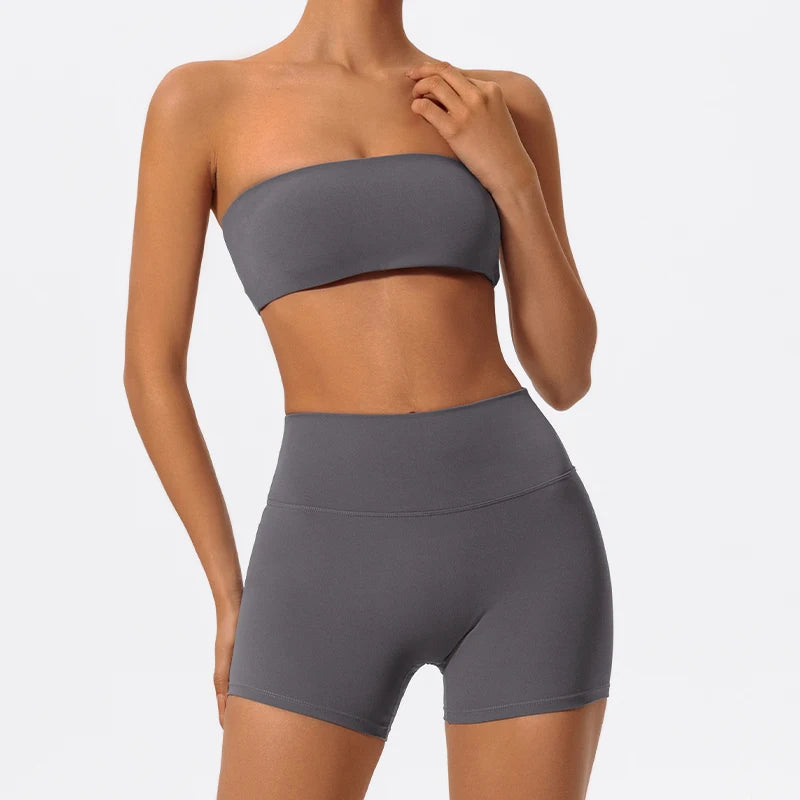 Bellanica - Women’s strapless workout bra set