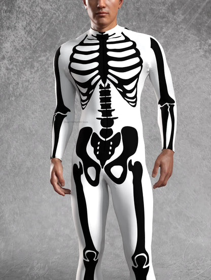 Bellanica - Men’s Skeleton Steampunk Halloween Bodysuit
