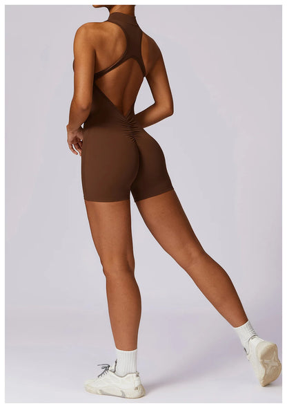 Bellanica - Seamless One-Piece Workout Jumpsuit Set
