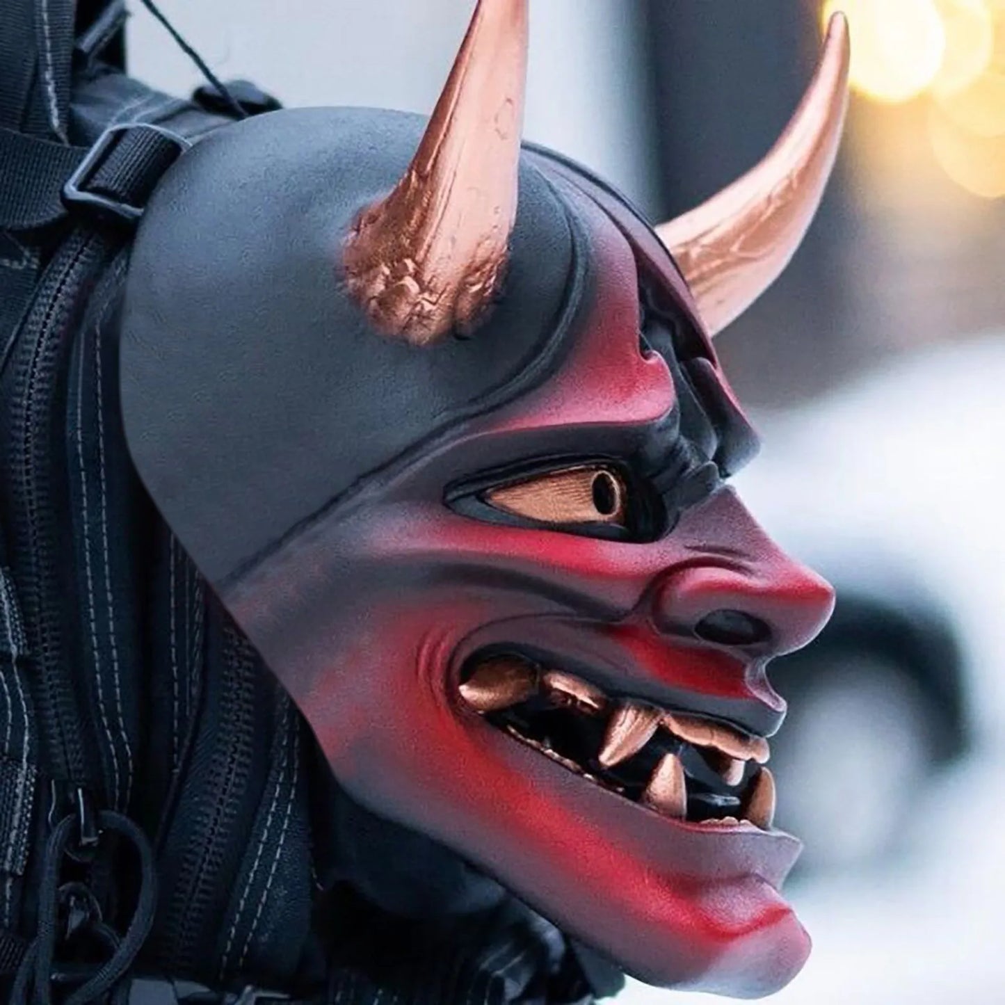 Bellanica - Japanese Hannya Horned Demon Mask