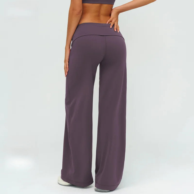 Womens Loose Wide-Leg Sports Leggings - Bellanica