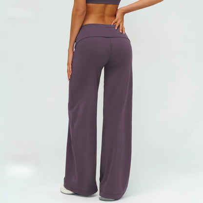 Womens Loose Wide-Leg Sports Leggings - Bellanica