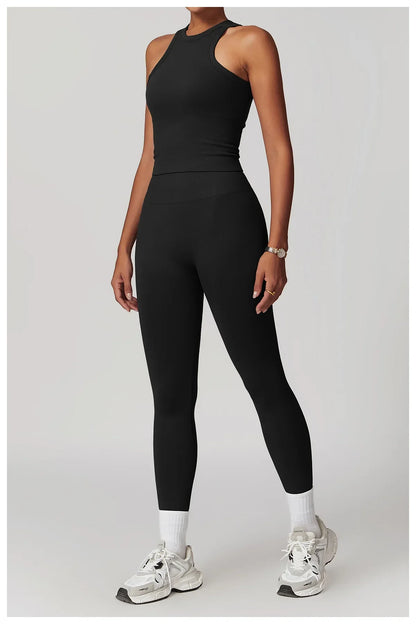 Bellanica - Seamless Ribbed 2-Piece Yoga Set