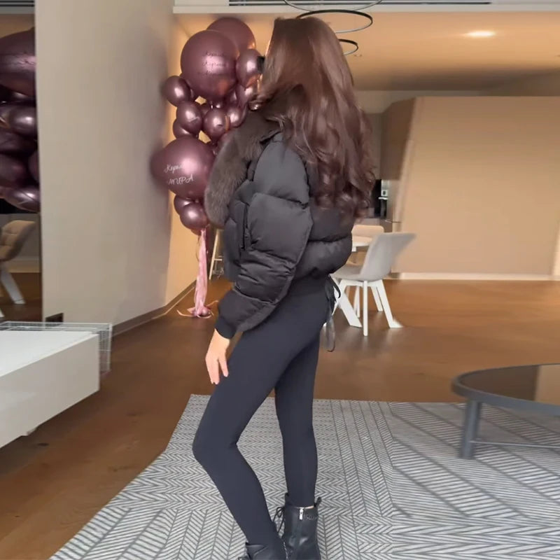 Bellanica - Women's warm belted hooded winter parka