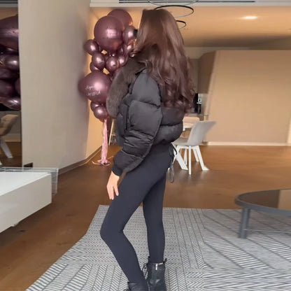 Bellanica - Women's warm belted hooded winter parka