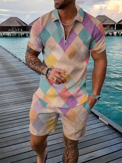 Bellanica - 3D Geometric Print Men's Set