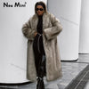 Neo Mint Luxury Faux Fur Coat