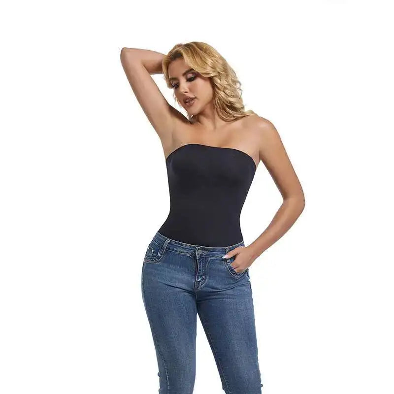 Body gainant sans bretelles et sans couture pour femme - Bellanica