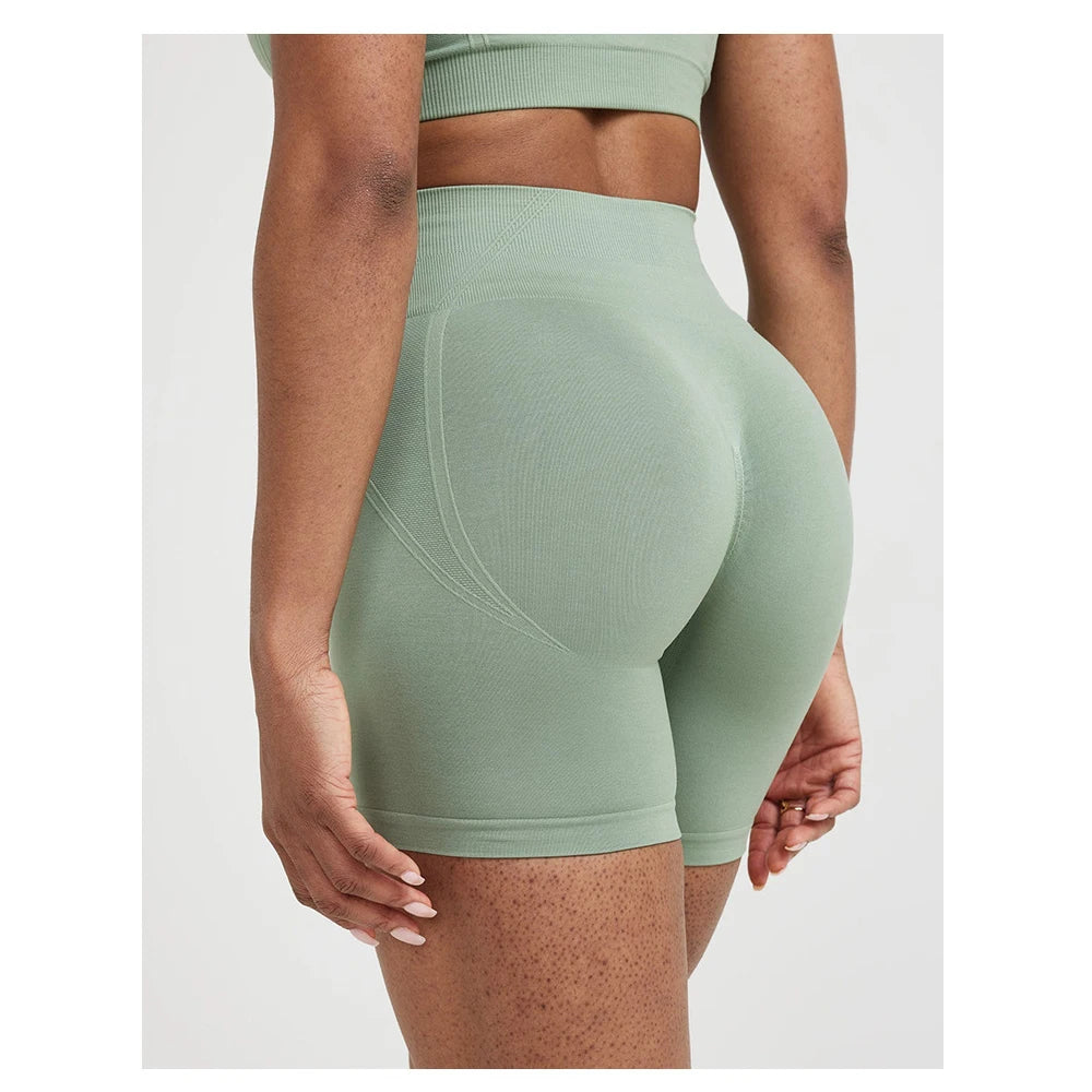 Bellanica - Seamless High-Waist Gym Shorts