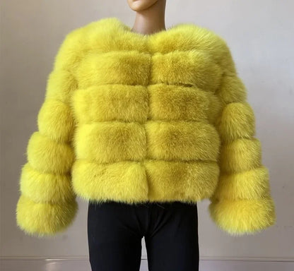 Bellanica - Faux Fur Women Coats Solid