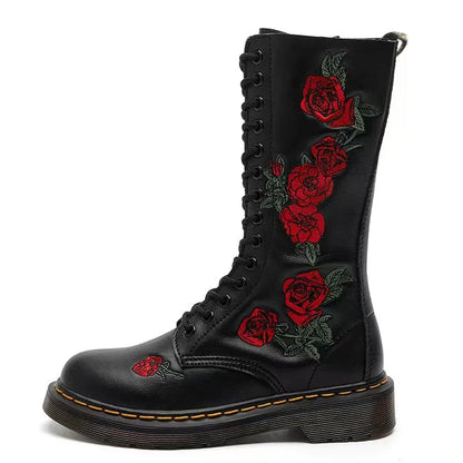 Bellanica - Embroidered leather winter boots