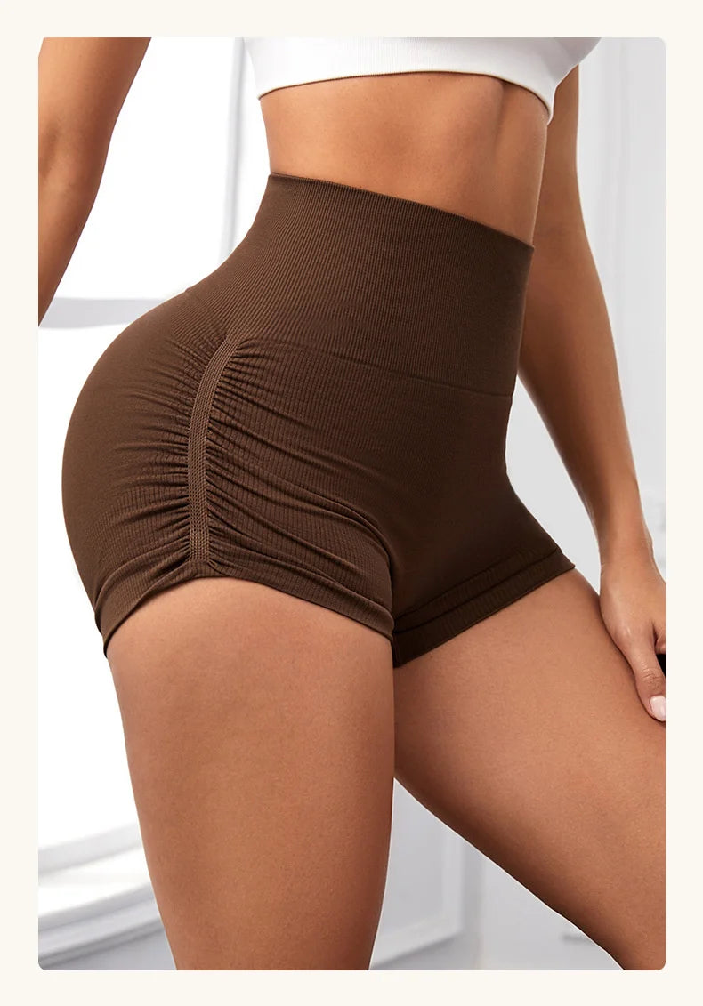 Bellanica - Seamless high-waist scrunch shorts