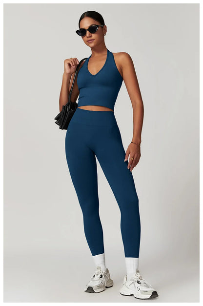 Bellanica - Seamless Ribbed 2-Piece Yoga Set