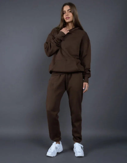 Bellanica - Fleece-Lined Thick Hooded Sweatshirt Set