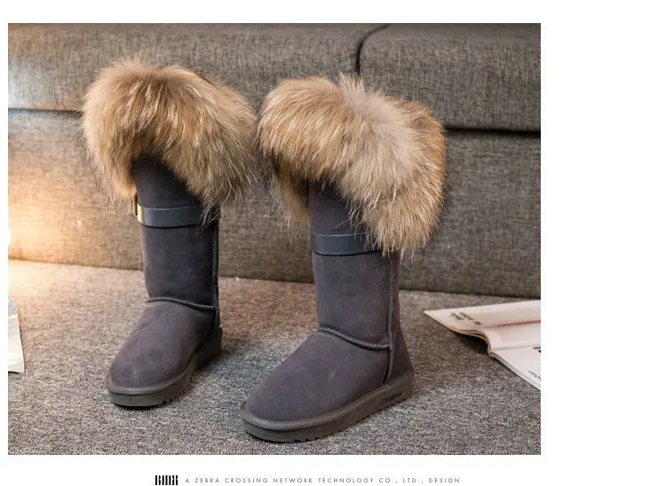Bellanica - Fox fur leather boots