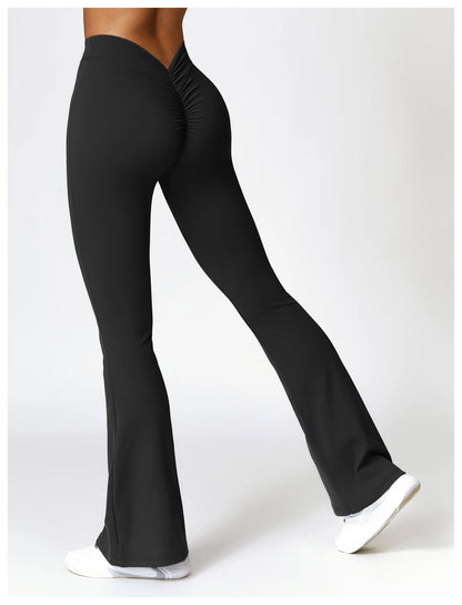 Bellanica - V-Waist Flare Leg Yoga Pants