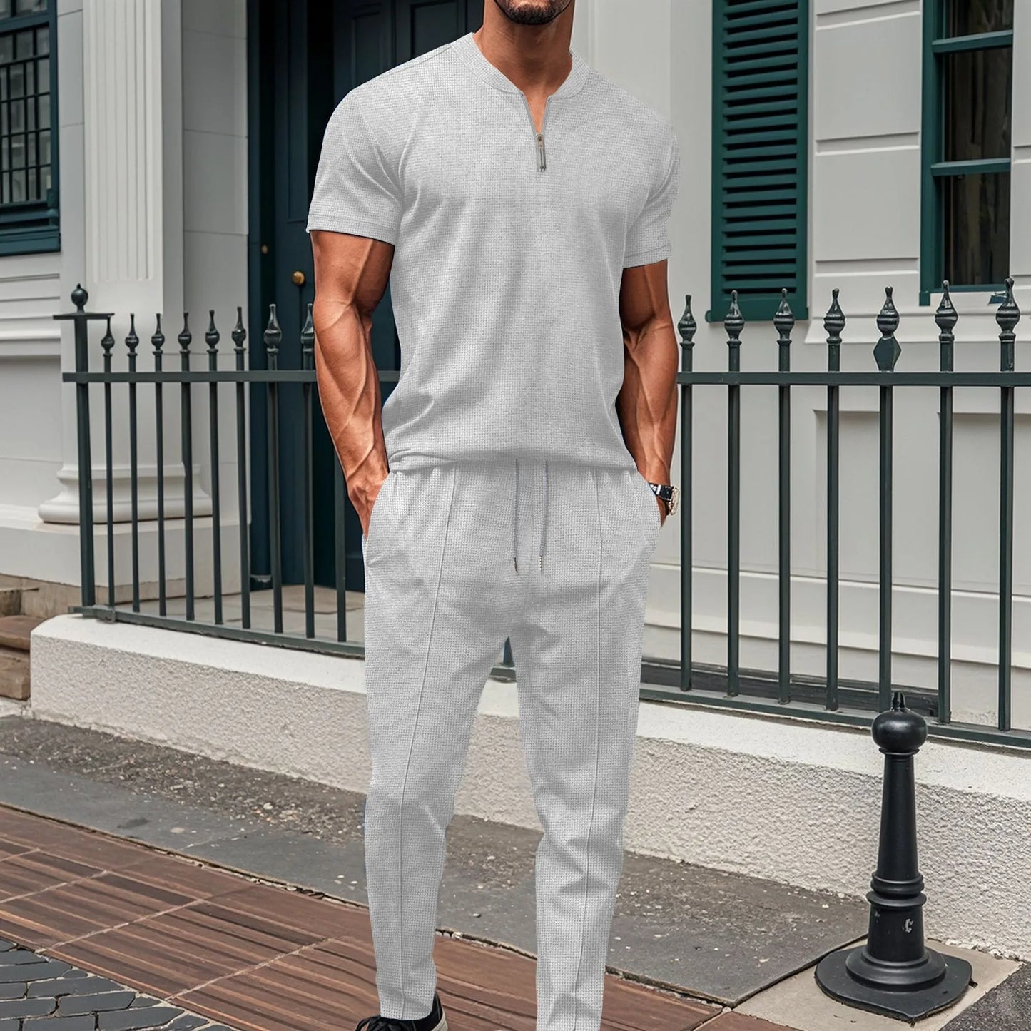 Bellanica - Men's Waffle Polo Set