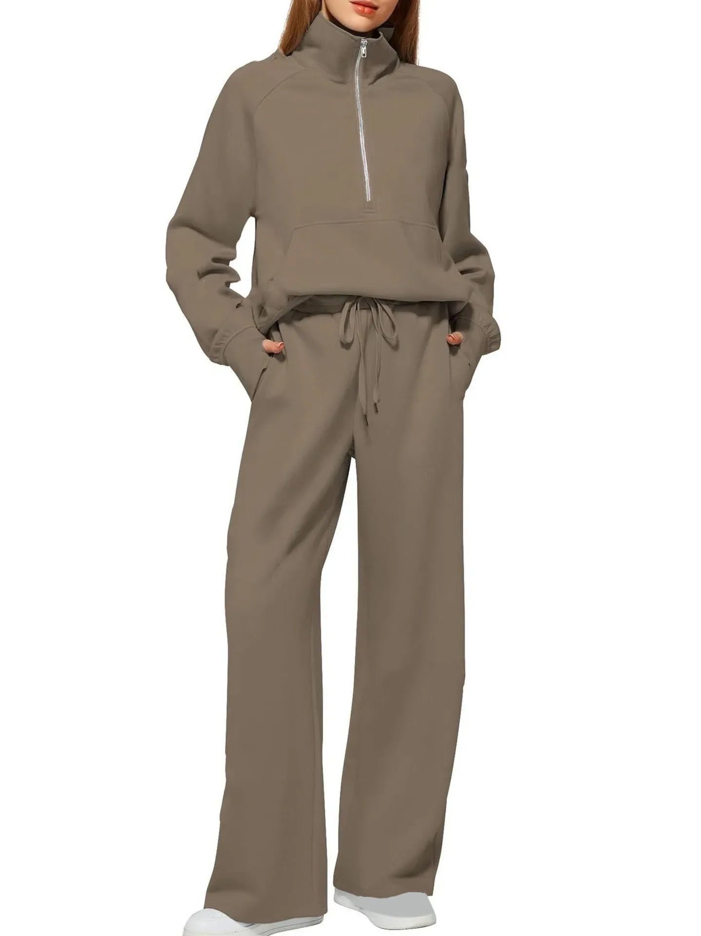Bellanica - Women's 2-Piece Zipper Sweat Set