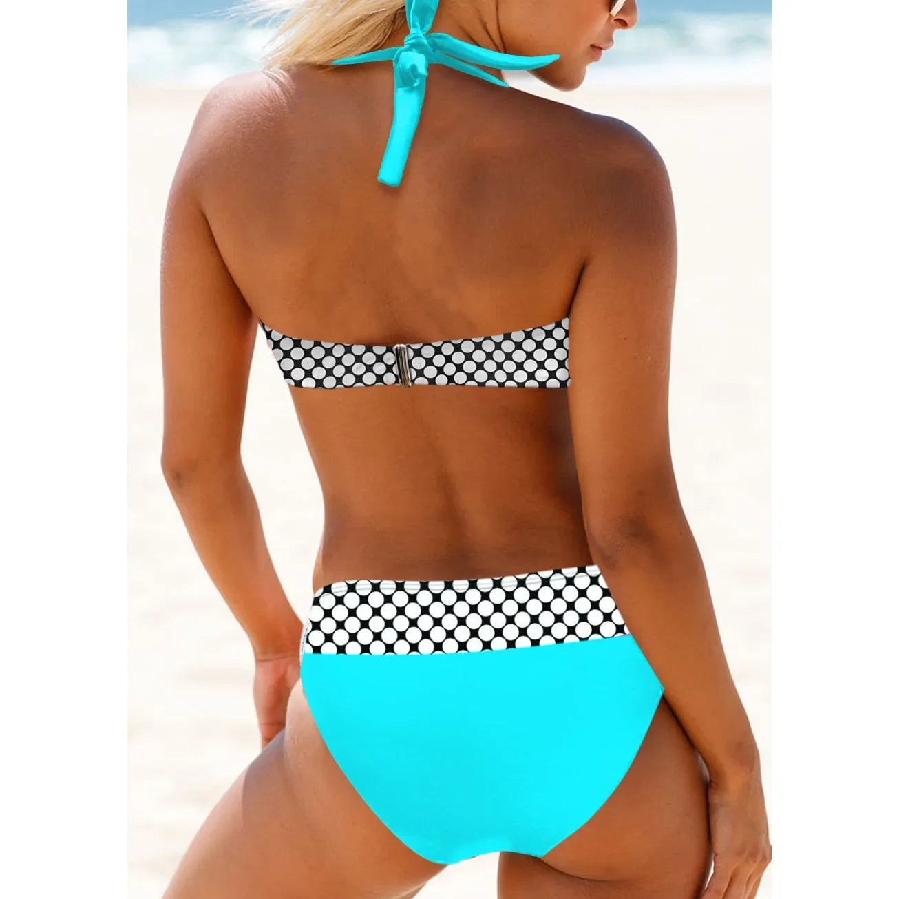 Bellanica - Rainbow Stripe High Waist Bikini Set