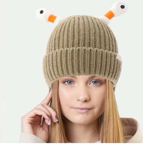Bellanica – Niedliche, leuchtende, warme Strickmütze mit Ohren 