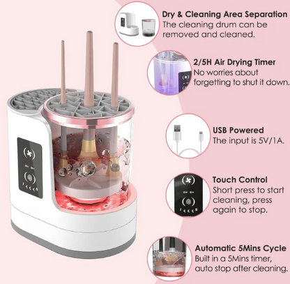 Bellanica - Kit de nettoyage pour pinceaux de maquillage électriques 