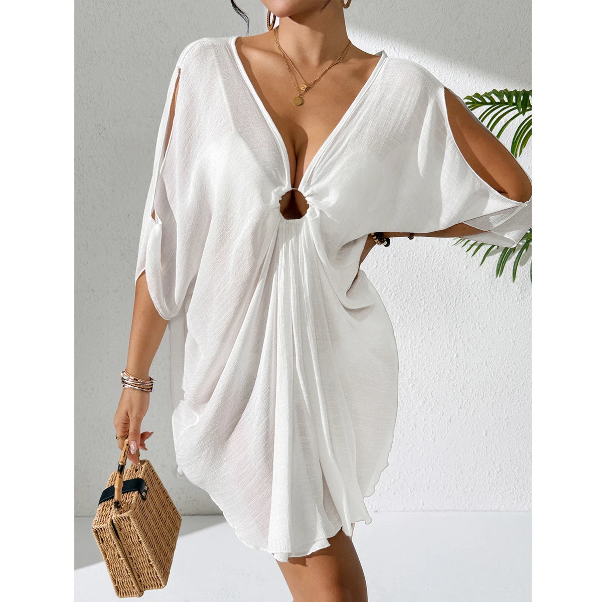 Lightweight Sheer Beach Cover-Up Dress