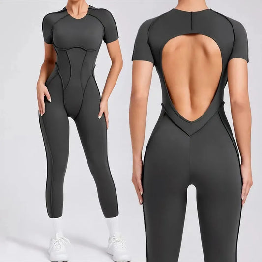 Bellanica - One-piece padded backless slim jumpsuit