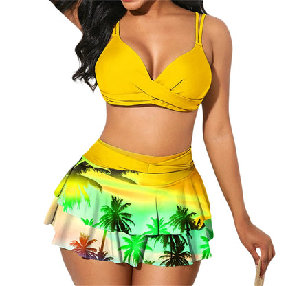 Bellanica  - 2-Piece Wrap Bikini & Skirt Set