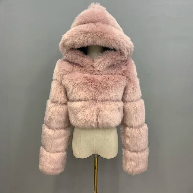 Bellenica - Pink Faux Fur Coat