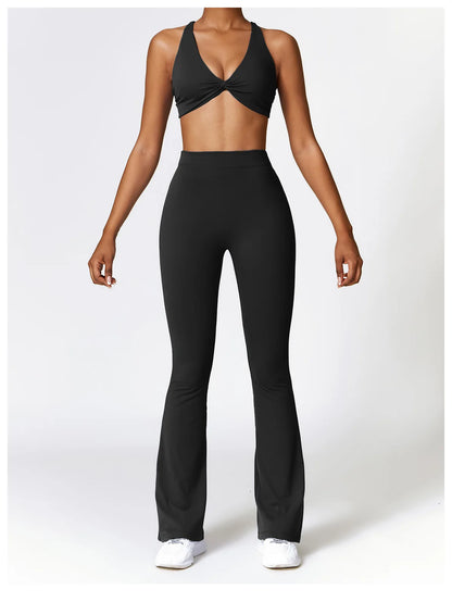 Bellanica - V-Waist Flare Leg Yoga Pants