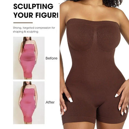 Strapless Seamless Tummy Control Shaper Top